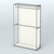 Торговая система ХРОМ (задняя стенка - ДСП) 1200 мм с поручнями №1 Белый