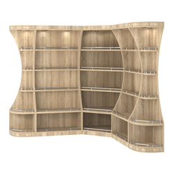 Угловой высокий стеллаж ГАРАНТ №2-О с ограничителями, Дуб Сонома