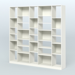 Стеллаж из ДСП серии ЛОФТ №17-2 с полками ДСП, Белый