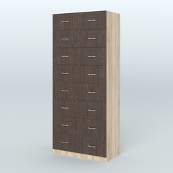 Шкаф для аптек - картотека серии RED №8 , Дуб Сонома + Дуб Венге