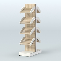 Островной стеллаж для хлеба и выпечки Феникс №6, Белый + Дуб Сонома