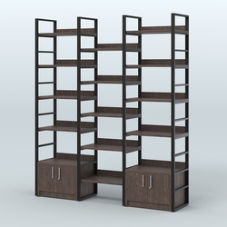 Комбо стеллажей с полками STRONG - АЛЬФА №1 (1960 мм), Дуб Венге