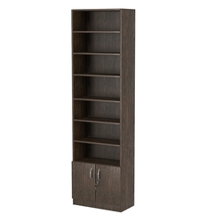 Стеллаж из ДСП с 6-ю полками 300x600 мм серии LEVEL-6 №5 (З/C - ДВП), Дуб Венге