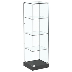 Стеклянная витрина Хит продаж №1 (закрытая, задняя стенка - стекло), Черный