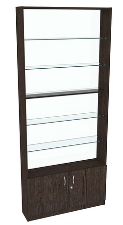 Витрина СЭСП-О №1-200 (З/C - Стекло) со стеклянными полками, Дуб Венге