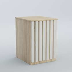 Ресепшен - стол узкий серии ПРИЛИВ №9, Дуб Сонома + Белый