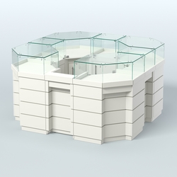 Торговый островок GOLD №2 восьмиугольный (4,04 кв.м), Белый