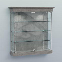 Витрина для музеев "Коллекция" настенная №2-3-РЕГ, Бетон Чикаго светло-серый F186 ST9