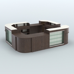 Островной павильон Чай и Кофе с собой №2, Дуб Венге + Белый