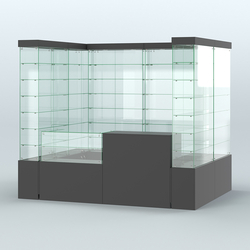 Павильон ИСТРА (глубина витрин-300мм) №2а (4, 32 кв.м), Черный