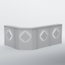 Ресепшен угловой большой РОМБ №4, Серый