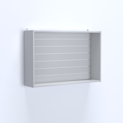 Витрина настенная №203-1В с эконом панелью, Серый