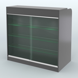 Ресепшен-Лайт №4 (Фасадная стенка - ЛДСП), Черный