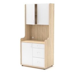 Офисная мини-кухня ЭЛЕГИЯ №3, Дуб Сонома + Белый