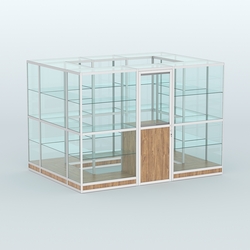 Павильон из профиля островной №1г, Дуб Канзас коричневый