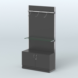 Система ЭЛЕГАНТ №6 с ДСП и тумбой T22 (1200 мм), Черный