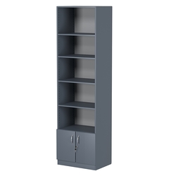 Стеллаж из ДСП с 4-мя полками 400x600 мм серии LEVEL-4 №7 (З/C - ДВП), Темно-Серый