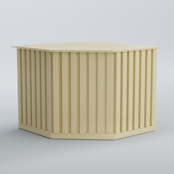 Ресепшен - стол угловой серии ПРИЛИВ №10, Крем Вайс