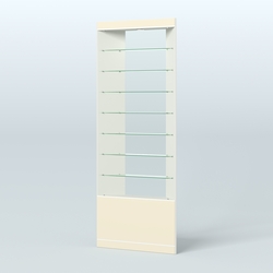 Высокая витрина серии Эконом №305 внешний угол (без дверей), Белый + Крем Вайс