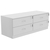 Тумба T-14 1200мм (H-450мм с 4-мя выдвижными ящиками) Серый