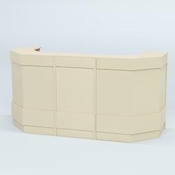 Ресепшен серии ПРАЙМ №6Б со скошенными углами, Крем Вайс