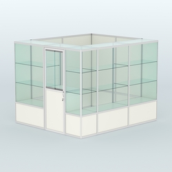 Павильон из профиля угловой №4б (5,5 кв.м), Белый