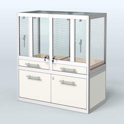 Витрина низкая для продажи птиц в зоомагазин серии ЖАКО-01, Белый