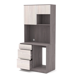 Офисная мини-кухня ПРАКТИК №6, Ясень Анкор темный + Ясень Анкор светлый