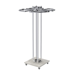 Торговое хромированное одноярусное вешало СЕКТОР №1, Метрополитан Грей