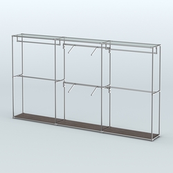 Торговая система ХРОМ без ДСП 3600 мм с поручнями №5, Дуб Венге