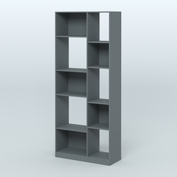 Стеллаж из ДСП серии ЛОФТ №9-1, Темно-Серый