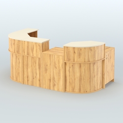 Пристенный павильон Чай и Кофе с собой №3, Дуб Золотистый и Крем Вайс