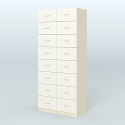 Шкаф для аптек - картотека серии RED №8 , Крем Вайс + Белый