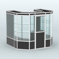 Павильон из профиля пристенный №3а ( 4,32 кв. м), Черный