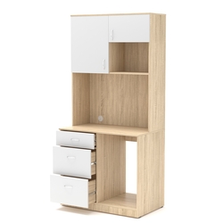 Офисная мини-кухня ПРАКТИК №6, Дуб Сонома + Белый