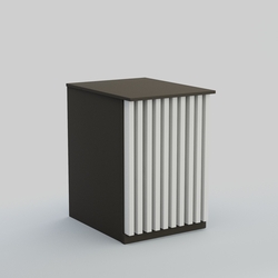 Ресепшен - стол узкий серии ВЕРТИКАЛЬ №9, Черный + Белый