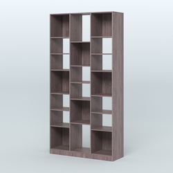 Стеллаж из ДСП серии ЛОФТ №10-2 с полками ДСП, Ясень Анкор темный