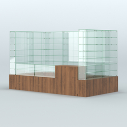 Павильон ИСТРА (глубина витрин-300мм) №3в (5, 94 кв.м), Орех