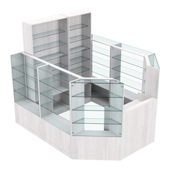 Торговый пристенный островок ГРАЦИЯ №8 (открытый) (5.24 кв.м), Ясень Анкор светлый