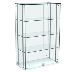 Витрина Истра настольная №22-РЕГ с регулировочными стеклянными полками, Белый