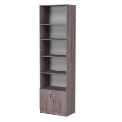 Стеллаж из ДСП с 4-мя полками 350x600 мм серии LEVEL-4 №6 (З/C - ДВП), Ясень Анкор темный