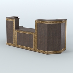 Ресепшен со скошенными углами серии БАРОККО №7, Дуб Венге