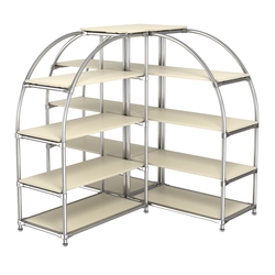 Комбинация стендов TD-06 №2-4 (с полками ДСП 16мм), Крем Вайс