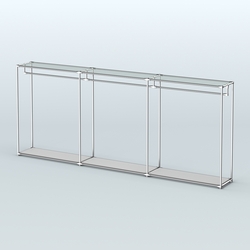 Островная торговая система ХРОМ 3600 мм с поручнями №3, Серый