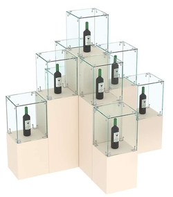 Комплект Демо-стендов со стеклом Льдинка-Крест №2, Крем Вайс