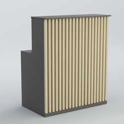 Ресепшен прямоугольный серии ВЕРТИКАЛЬ №1, Темно-серый + Крем Вайс