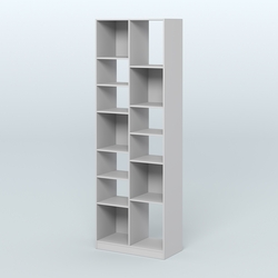 Стеллаж из ДСП серии ЛОФТ №8-2 с полками ДСП, Серый