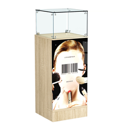 Прилавок со световым коробом квадратный №11, Дуб сонома