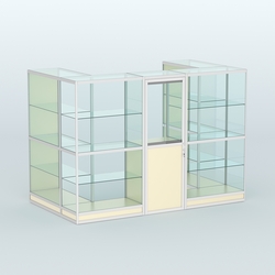 Павильон из профиля пристенный №2г (4,05 кв. м), Крем Вайс