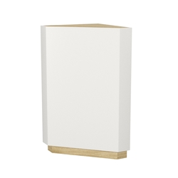 Витрина угловая "Диаманд" №6, Дуб Сонома + Белый